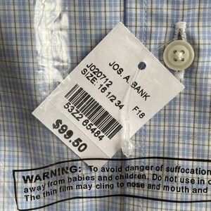 Jos. A. Bank Blue Casual Button Down Shirt